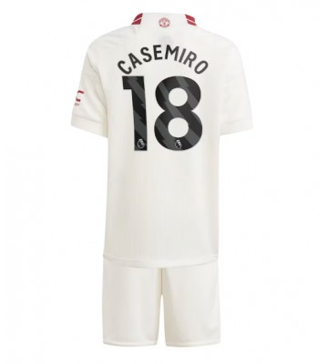 Maillot de foot Manchester United Casemiro #18 Troisième enfant 2023-24 Manches Courte (+ pantalon court)